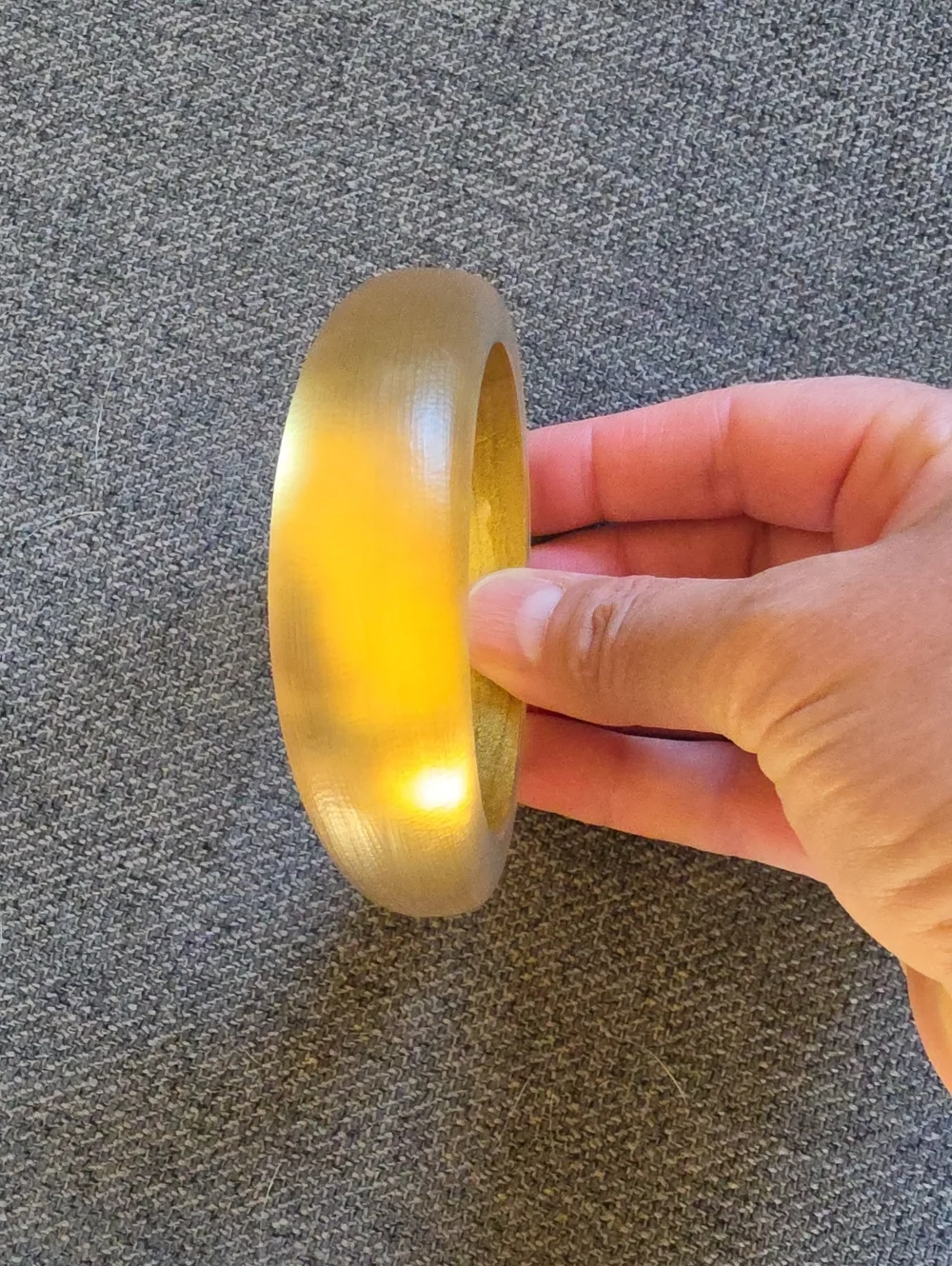 Alexis Bittar Lucite Gold Tapered Bangle Bracelet